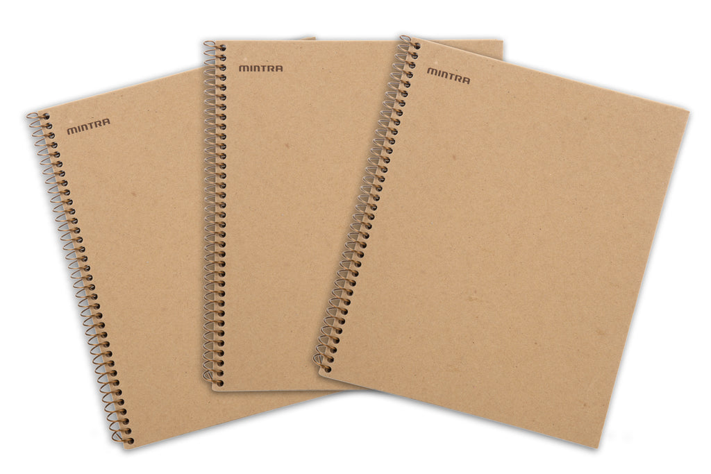 Bagasse Plain Cover Letter Notebook (3 Pack) - Mintra USA bagasse-plain-cover-letter-notebook-3-pack/sustainable college ruled notebooks/eco friendly college ruled notebooks