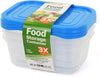 Food Storage Containers (Mini 1.3L, 6 Piece - 3 Lids, 3 Containers)