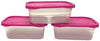 Food Storage Containers (Mini 1.3L, 6 Piece - 3 Lids, 3 Containers)