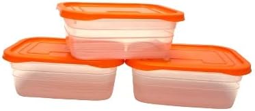 Food Storage Containers (Mini 1.3L, 6 Piece - 3 Lids, 3 Containers)