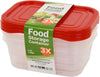 Food Storage Containers (Mini 1.3L, 6 Piece - 3 Lids, 3 Containers)