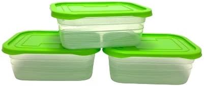 Food Storage Containers (Mini 1.3L, 6 Piece - 3 Lids, 3 Containers)