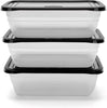 Food Storage Containers (Medium 3L, 6 Piece - 3 Lids, 3 Containers) - Mintra USA