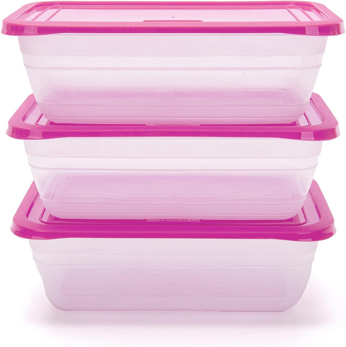 Food Storage Containers (Medium 3L, 6 Piece - 3 Lids, 3 Containers) - Mintra USA