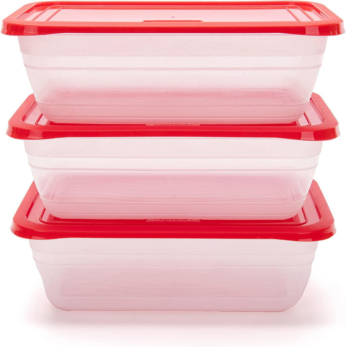 Food Storage Containers (Medium 3L, 6 Piece - 3 Lids, 3 Containers) - Mintra USA