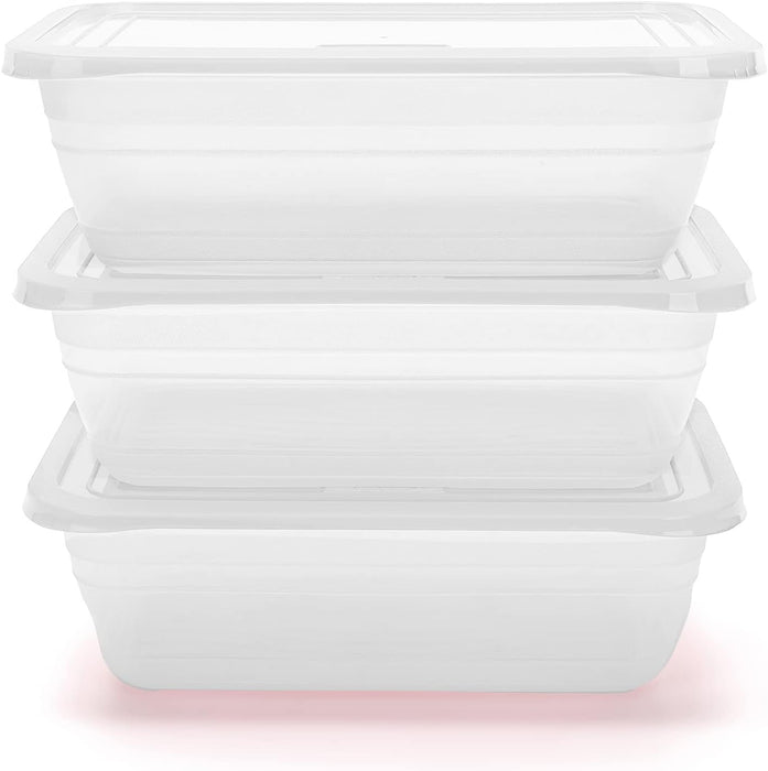 Food Storage Containers (Medium 3L, 6 Piece - 3 Lids, 3 Containers) - Mintra USA