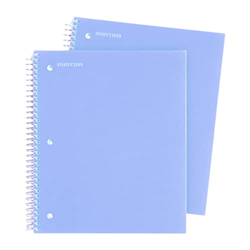 Spiral Durable Notebooks, 2 Pack (3 Subject, College Ruled) - Mintra USA
