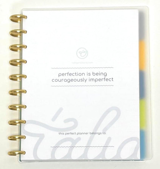 Talia Discbound Notebook with Gold Discs - Midsize - Mintra USA