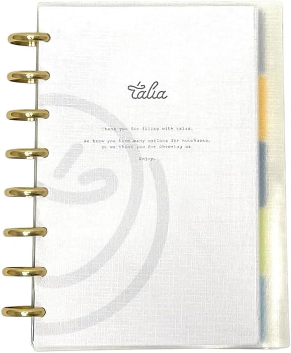 Talia Discbound Notebook with Gold Discs - Junior - Mintra USA
