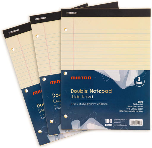 Mintra Office Legal Pads (Double Pad 3pk) - Mintra USA