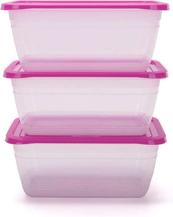 Food Storage Containers (Large 4L, 6 Piece - 3 Lids, 3 Containers) - Mintra USA