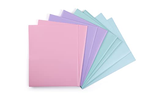 Poly Pocket Folders (8 Pack) - Assorted Colors - Mintra USA