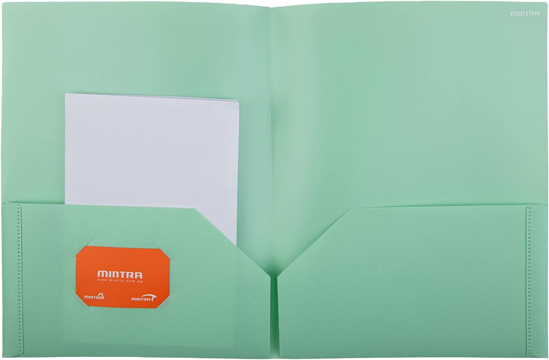 Mintra Poly Pocket Folders 3pk - Heavy Duty