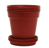 Mintra Garden - 15cm Round Garden Pots 4pk - (15cm Diameter - 5.9inW x 5.5inH)