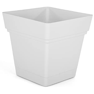 Mintra Garden - 14.5in Square - Large Garden Pot With Wheels (14.5inW x 15inH)