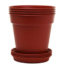Mintra Garden - 11cm Round Garden Pots 4pk - (11cm Diameter - 4.3inD x 4inH)