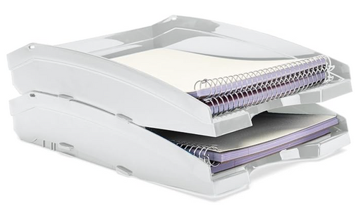 Office Plastic Desk Letter Tray (2 Pack) - Stackable - Mintra USA