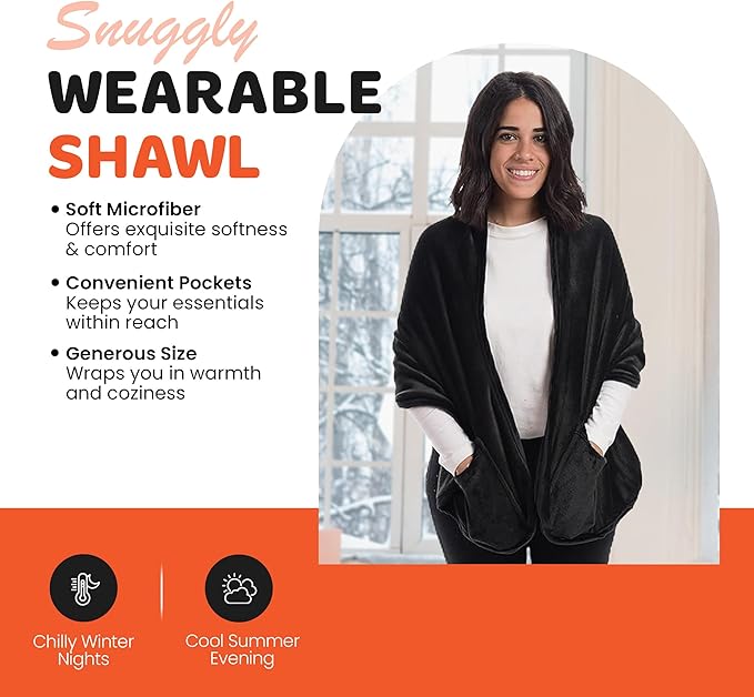 Mintra Home Wearable Microfiber Shawl