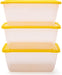 Food Storage Containers (Large 4L, 6 Piece - 3 Lids, 3 Containers) - Mintra USA