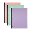 Mintra Wireless Notebook 3pk - 80 Sheets Paper - College Ruled (Sage Green, Salmon, Lavender)