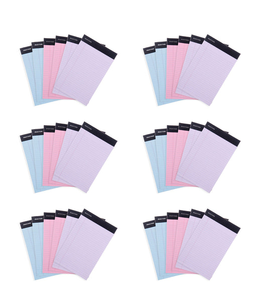 Mintra Office Legal Pads, (Basic Junior- Pastel-Narrow Ruled) 36 Pack - Mintra USA mintra-office-legal-pads-basic-junior-pastel-narrow-ruled-36-pack/pastel colored legal pads bulk