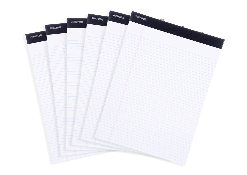 Mintra Office-Legal Pads 50 Sheets (Basic White-Narrow Ruled) 36 Pack - Mintra USA bulk white legal pads