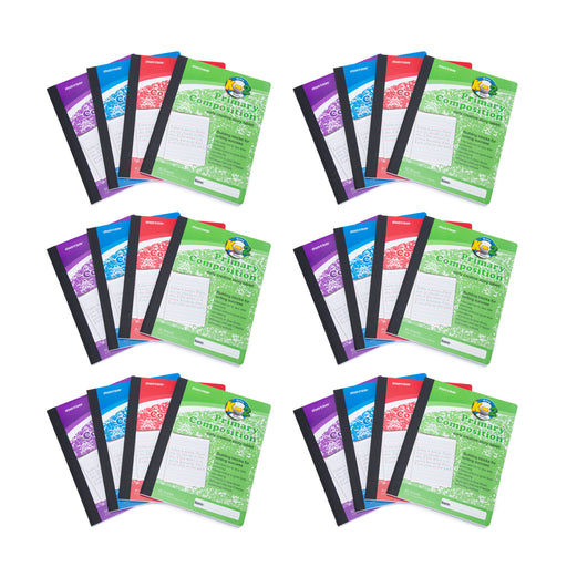 Mintra Office-Assorted Composition Notebook (Primary Ruled Paper Full Page) 24 Pack Mintra US composition-notebook-bulk-bulk-composition-notebooks-for-teachers