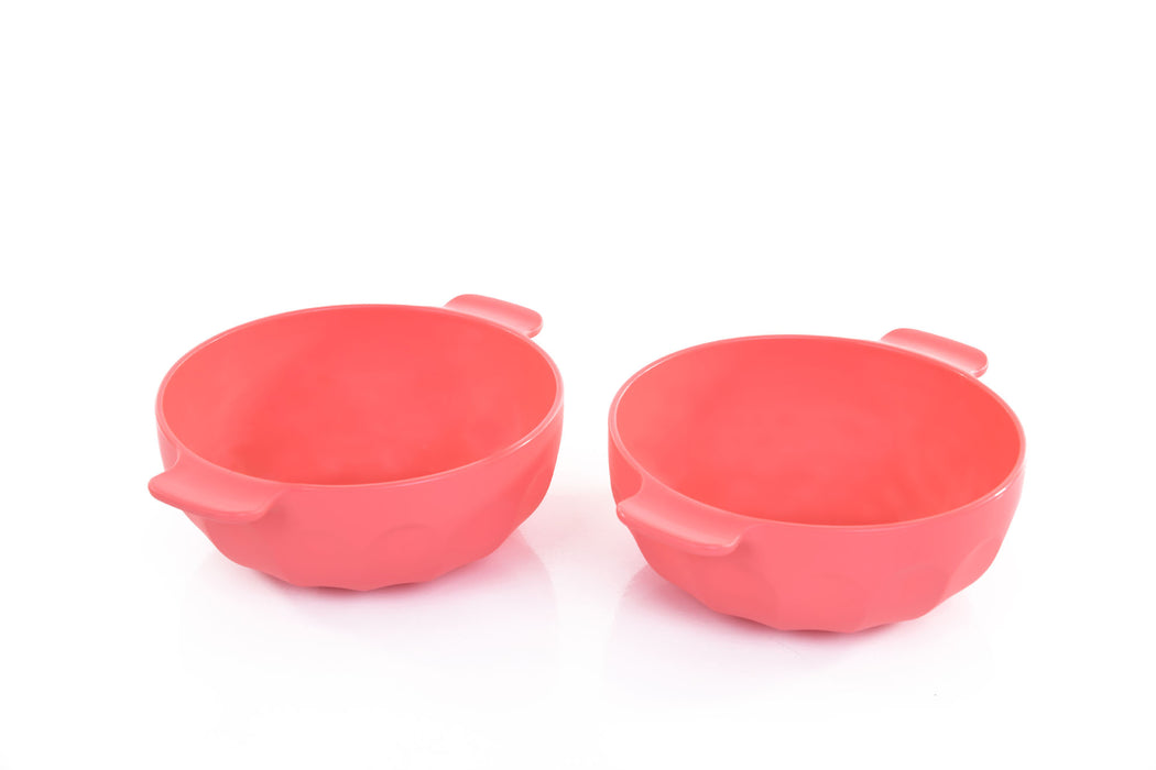 Mintra Home Unbreakable Plastic Bowl - Bowl with Two Handles 4 Pack - Mintra USA bowl-with-2-hands/small plastic bowl with handle/plastic cereal bowl with handle