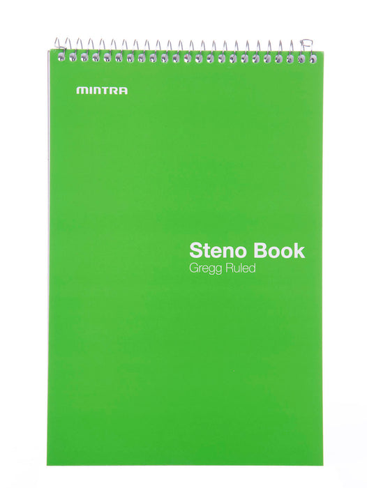 Steno Books - (Primary 4 Pack, Green Tint Paper, Gregg Ruled) - Mintra USA steno-books-primary-4-pack-green-tint-paper-gregg-ruled/spiral notepad