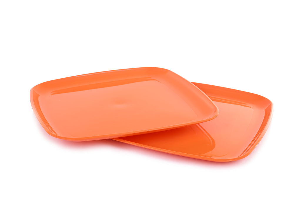 Mintra Home - Serving Square Tray 2 Pack - Mintra USA mintra-home-serving-square-tray-2-pack/party serving trays plastic/plastic serving trays and platters/