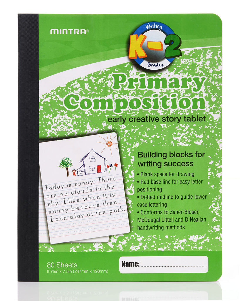 Primary Composition Notebook 4PK - 1/2 Page - Assorted - Flexible Hard ...