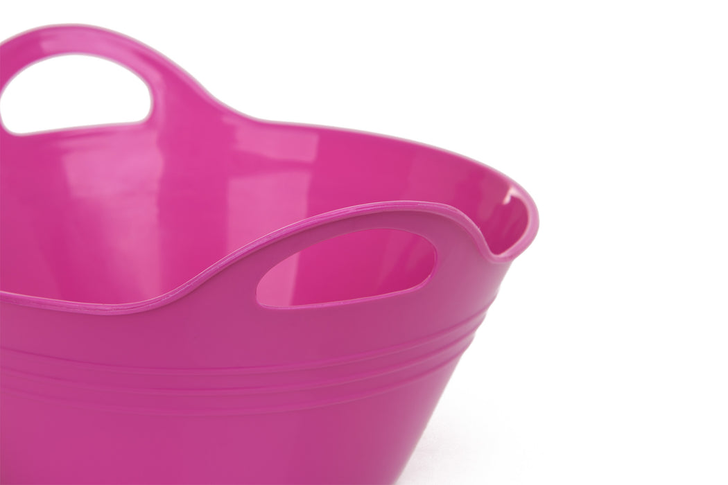 Mintra Home Plastic Bowls with Handles 2 Pack (Medium, Orange)