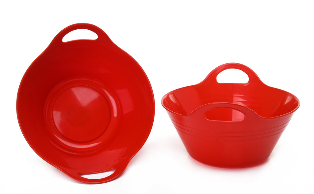 Mintra Home-Plastic Bowls with Handles, 2 Pack (Medium, 2.5L) - Mintra USA mintra-home-plastic-bowls-with-handles-2-pack-medium-2-5l/large plastic mixing bowls with handle/plastic bowls with handles