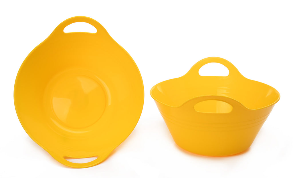 Mintra Home-Plastic Bowls with Handles, 2 Pack (Medium, 2.5L) - Mintra USA mintra-home-plastic-bowls-with-handles-2-pack-medium-2-5l/large plastic mixing bowls with handle/plastic bowls with handles