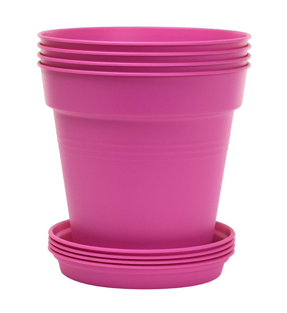 7 inch plant pot with drainage Round Plant Pots With Base
