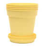 Round Plant Pots With Base (4 Pack, 7.5in) 19 Cm - Mintra USA round-plant-pots-with-base-4-pack-7-5in/Plastic Garden Bowl/plant pot with drainage holes/indoor plant pot with drainage holes/