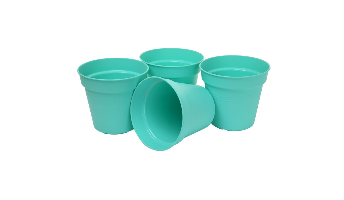 Round Plant Pots With Base (4 Pack, 4.3in) 11 Cm - Mintra USA round-plant-pots-with-base-4-pack-4-3-in/Round Plastic Garden Bowl/plant pot with drainage holes/indoor plant pot with drainage holes/
