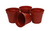 Mintra Home Garden Pots (17cm Diameter - 6.6in) - 4 Pack