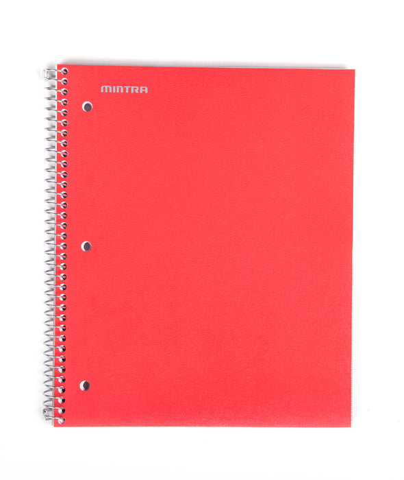 Mintra Office - Spiral Notebook 1 Subject 6 Pack (College Ruled) - Mintra USA 1 subject spiral notebook wide ruled 