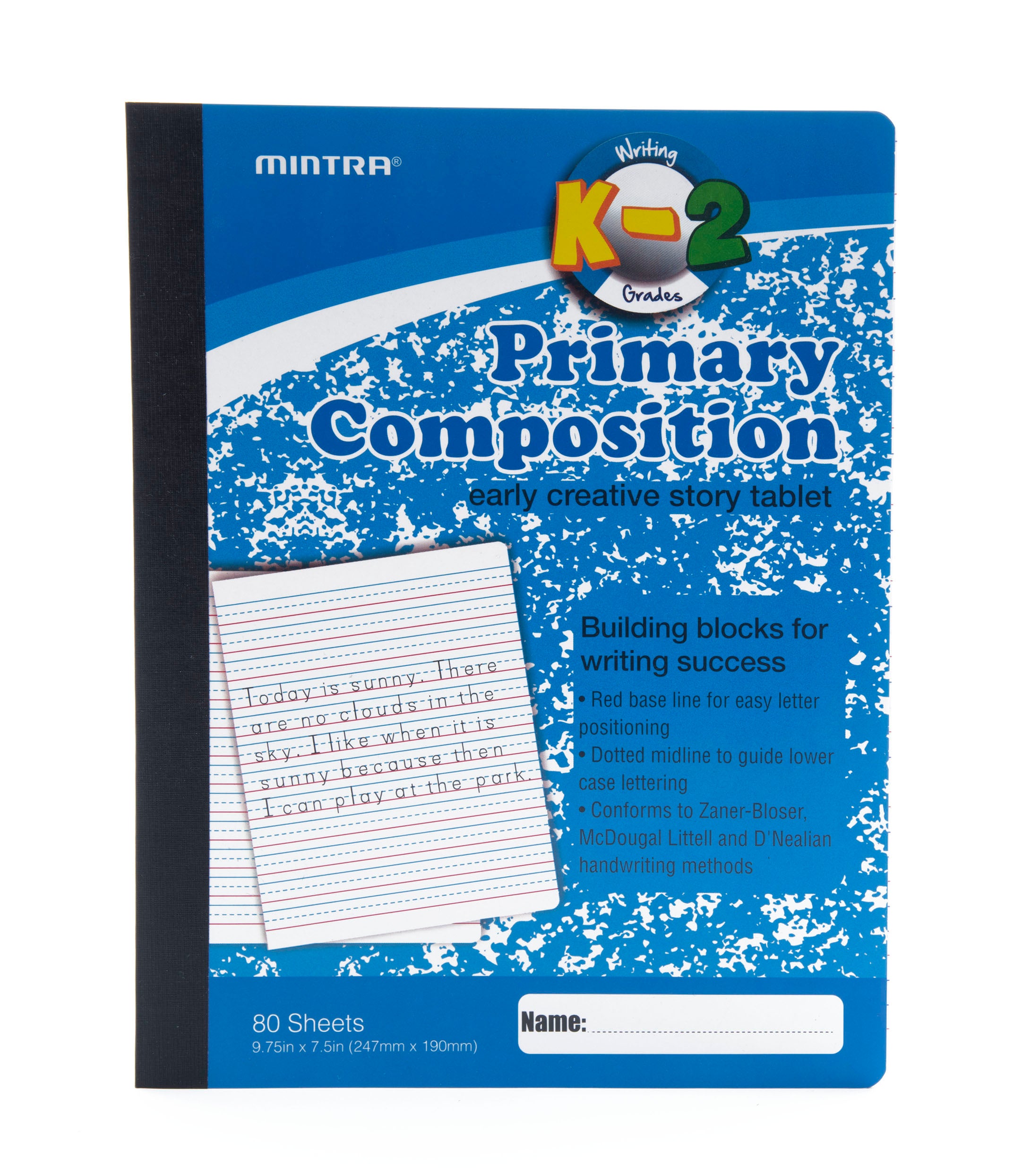 Blue Composition Notebook Mini Primary Composition Notebook 4PK - Full Page - Blue Only - Flexible Ha ...
