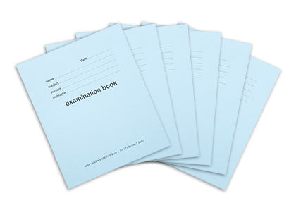 Blue Testing Booklets Blue Exam Books - Wide Ruled — Mintra USA
