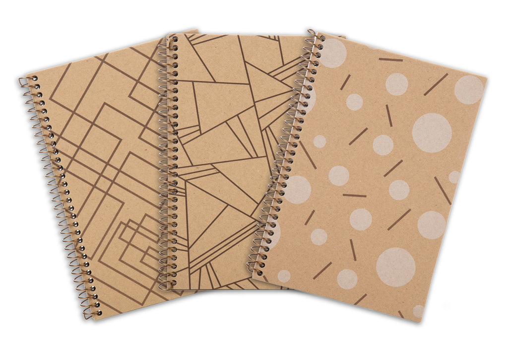 Bagasse Design Cover Junior Notebook (3 Pack) - Mintra USA bagasse-design-cover-junior-notebook-3-pack/ best eco friendly notebooks/