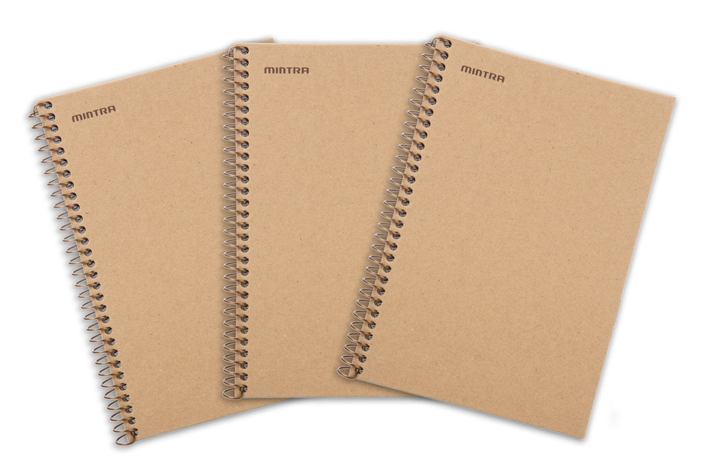 Bagasse Plain Cover Junior Book (3 Pack) - Mintra USA bagasse-plain-cover-junior-book-3-pack/small eco friendly notebook pack/best eco friendly notebooks