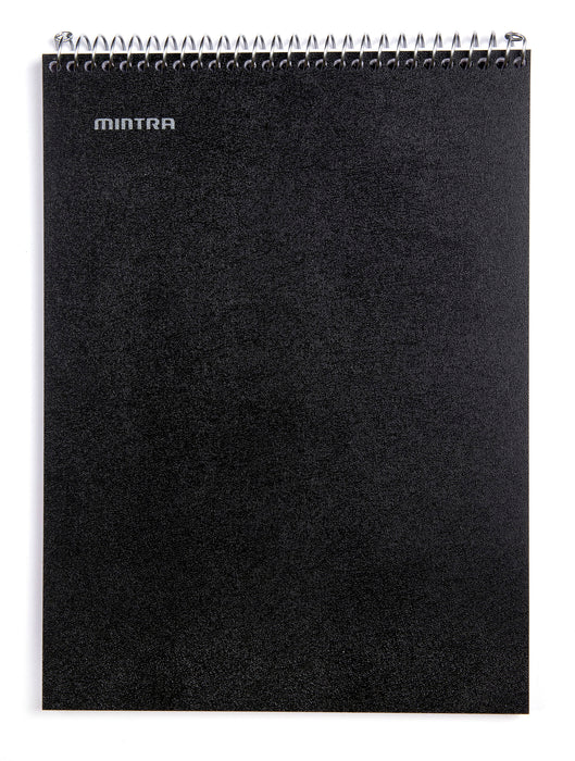 RETTACY A4 Spiral Bound Notepad, 150 Sheets/300 Pages For Writing, College Ruled Paper 100gsm PVC Hardcover, 8.5" X 11", Navy Blue