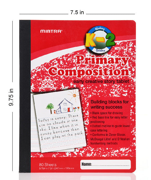 Mintra Office-Composition Notebooks (Primary Ruled - Assorted) 24 Pack - Mintra USA college-ruled-2-composition-notebooks-college-ruled-bulk-bulk-composition-notebooks-for-teachers