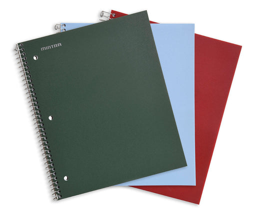 Spiral Durable Notebooks, 3 Pack (1 Subject, College Ruled) - Mintra USA spiral-durable-notebooks-1-subject-college-ruled/cute spiral notebooks college ruled/cute spiral notebooks for school/pastel spiral notebooks for school/pastel notebooks college ruled