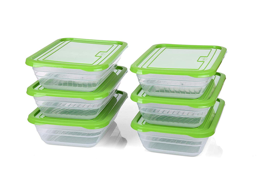 20 small square plastic mini storage containers 2.3 fl oz