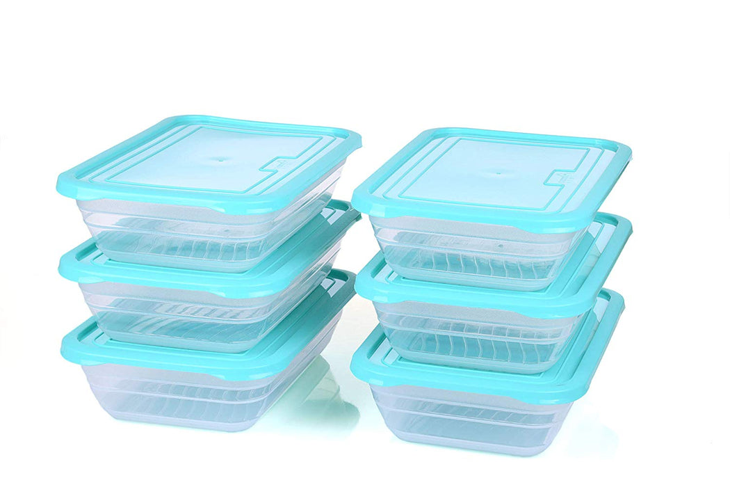 40 small square plastic mini storage containers 2.3 fl oz.,container