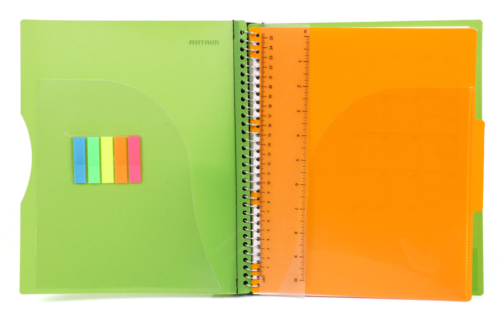 Durable Premium Spiral Notebook (1 Subject) - Mintra USA durable-premium-spiral-notebook-1-subject/one subject spiral notebook with pocket/one subject spiral notebook with pocket
